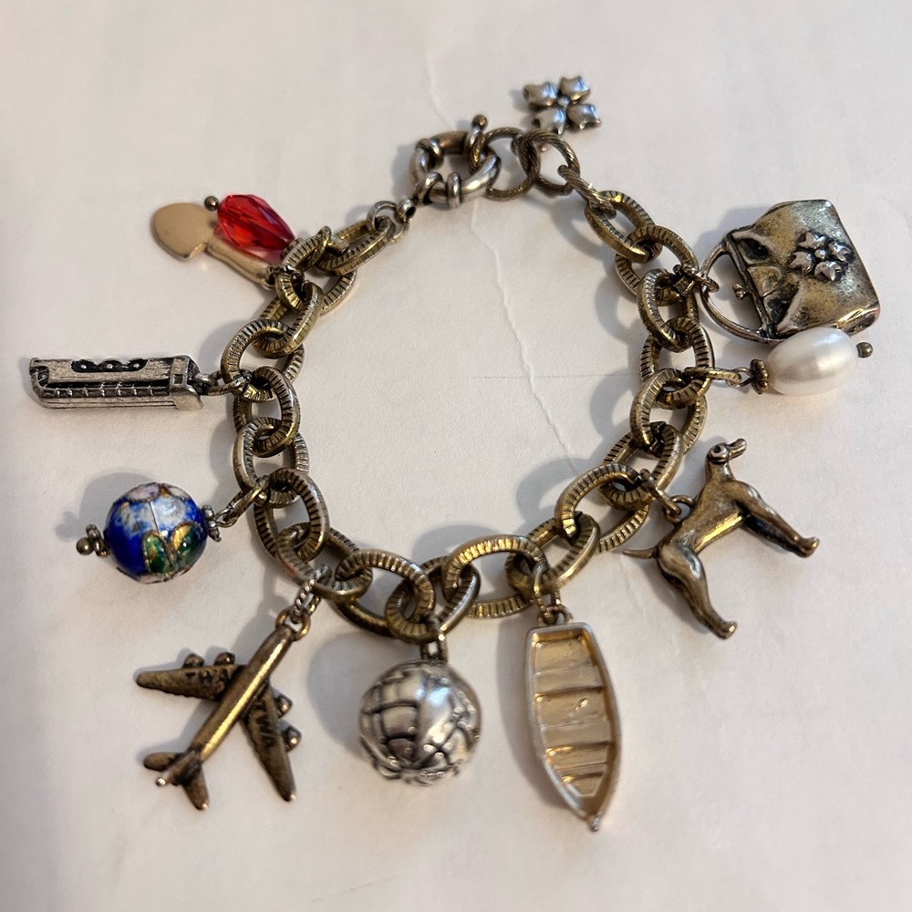 Vintages Patricia Nash Multicolor Charm Bracelet